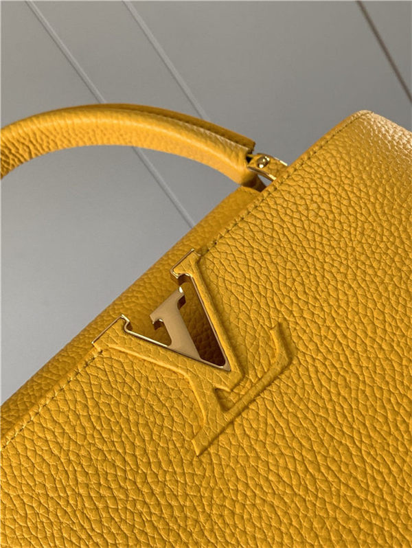 Louis Vuitton CAPUCINES MM Taurillon Mustard M59516 High