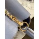 Louis Vuitton CAPUCINES MM Taurillon Light Blue M59516 High