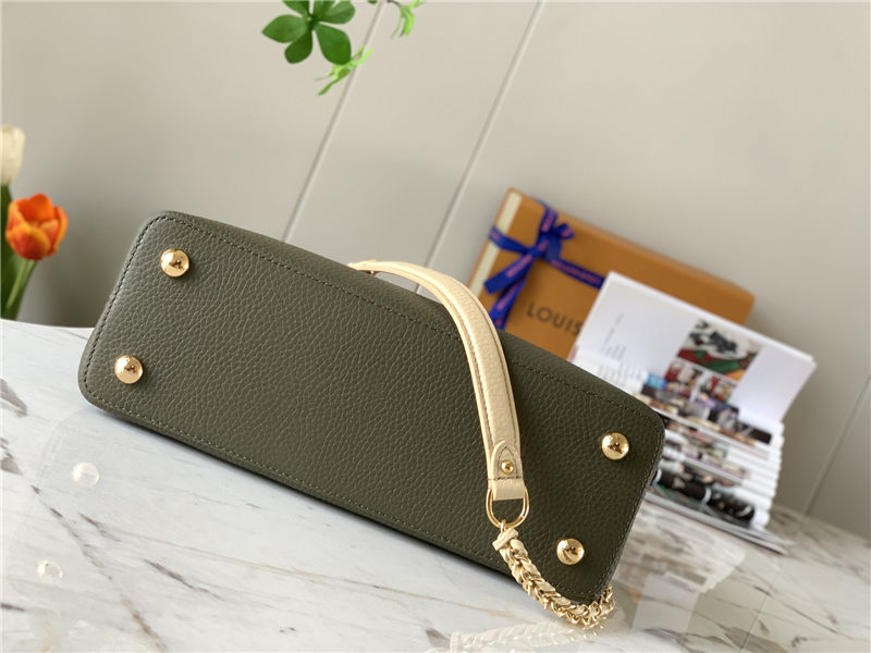 Louis Vuitton CAPUCINES MM Taurillon Olive M59516 High