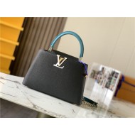 Louis Vuitton CAPUCINES MM Taurillon Black M59516 High