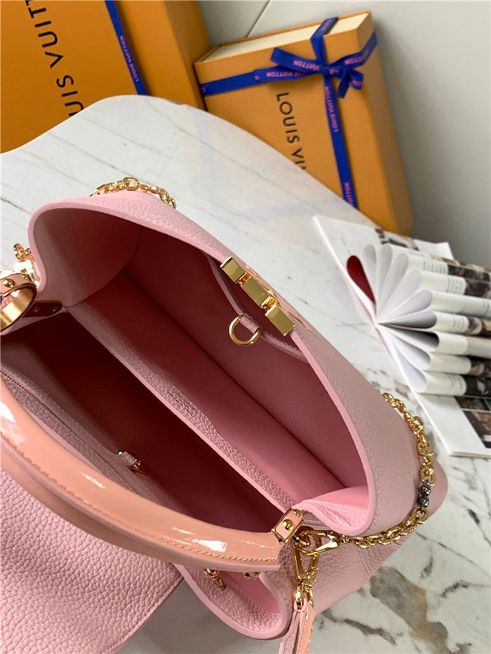 Louis Vuitton CAPUCINES MM Taurillon Pink M59209 High