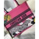 MEDIUM Dior BOOK TOTE Toile de Jouy Zoom Pop Embroidery High