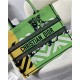 MEDIUM Dior BOOK TOTE D-Jungle Pop Embroidery Green/Orange High