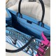 MEDIUM Dior BOOK TOTE D-Jungle Pop Embroidery Blue/Pink High