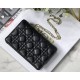 LADY Dior CHAIN POUCH Cannage Lambskin Black High