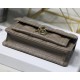 LADY Dior CHAIN POUCH Cannage Lambskin Warm Taupe High