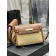 MANHATTAN SHOULDER BAG IN RAFFIA AND SMOOTH LEATHER High