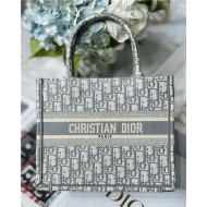 SMALL Dior BOOK TOTE Dior Oblique Jacquard Grey High