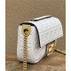 BAGUETTE Chain Midi leather bag White High