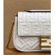 BAGUETTE Chain Midi leather bag White High