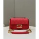 BAGUETTE Chain Midi leather bag Red High