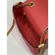 BAGUETTE Chain Midi leather bag Red High