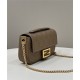 BAGUETTE Chain Midi leather bag Brown High