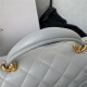 MINI FLAP BAG WITH TOP HANDLE AS2431 Lambskin & Gold-Tone Metal A