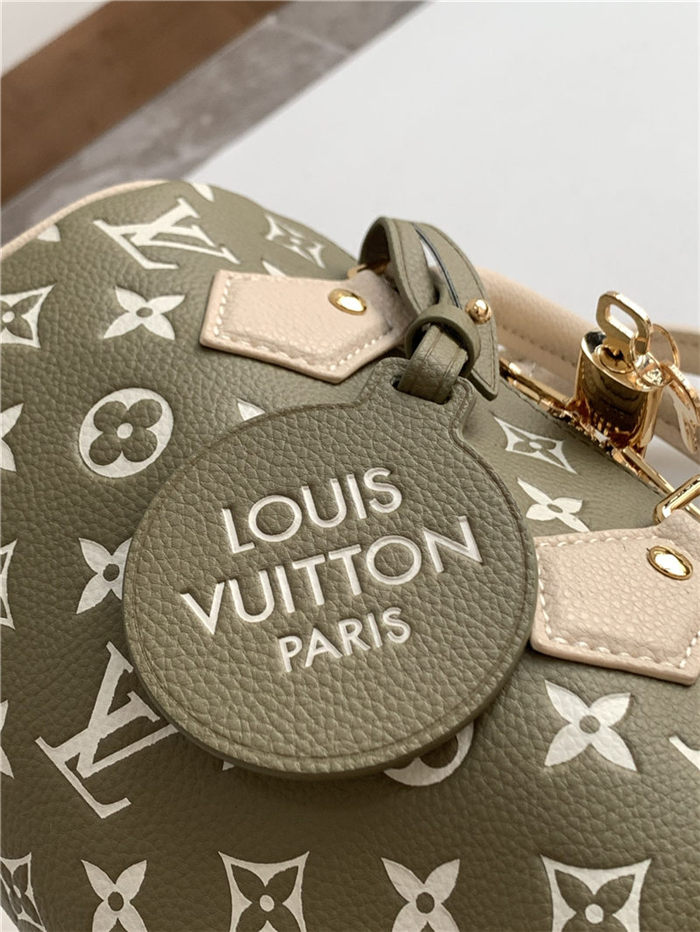 Louis Vuitton SPEEDY BANDOULIÈRE 20 Printed and embossed grained cowhide leather M46118 High