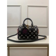 Louis Vuitton SPEEDY BANDOULIÈRE 20 Printed and embossed grained cowhide leather M46088 High