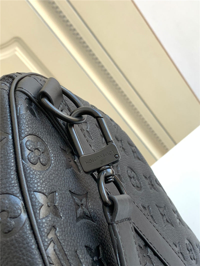 Louis Vuitton KEEPALL BANDOULIÈRE 50 Taurillon Monogram leather Black M59025 High