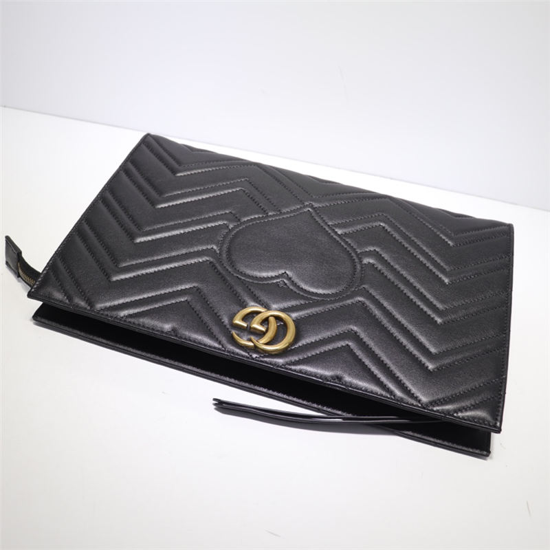 Gucci GG Marmont Matelasse Clutch 448450 Black High