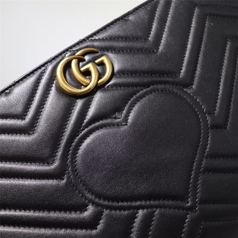 Gucci GG Marmont Matelasse Clutch 448450 Black High