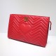 Gucci GG Marmont Matelasse Clutch 448450 Red High