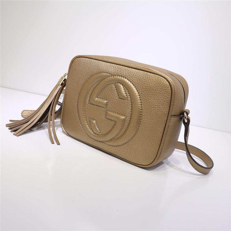 Gucci Soho Small Leather Disco Shoulder Bag 308364 Champagne High