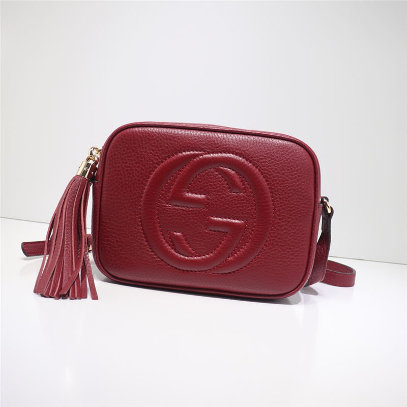 Gucci Soho Small Leather Disco Shoulder Bag 308364 Wine High