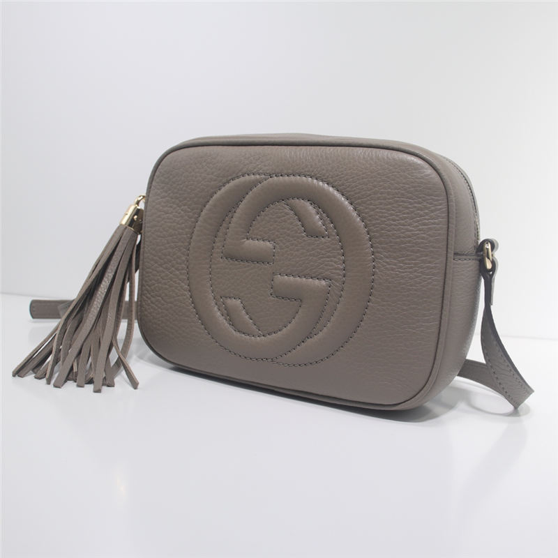 Gucci Soho Small Leather Disco Shoulder Bag 308364 Grey High