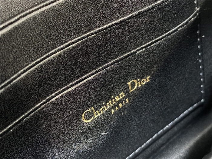 MISS DIOR MINI BAG Cannage Lambskin Black High