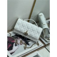 MISS DIOR MINI BAG Patent Calfskin White High