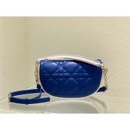 SMALL Dior VIBE Hobo Bag Calfskin Blue High