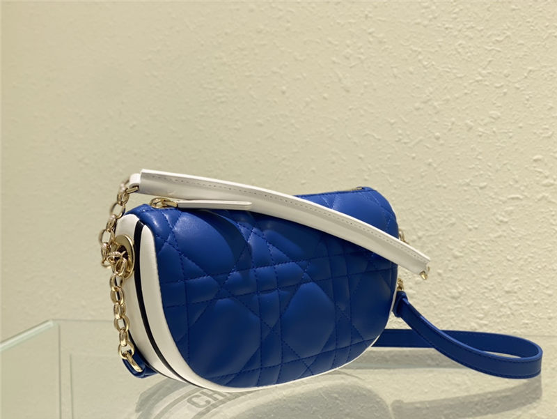 SMALL Dior VIBE Hobo Bag Calfskin Blue High