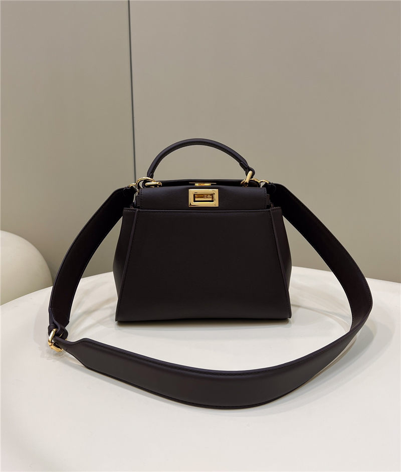 PEEKABOO ICONIC MINI leather bag Coffee High