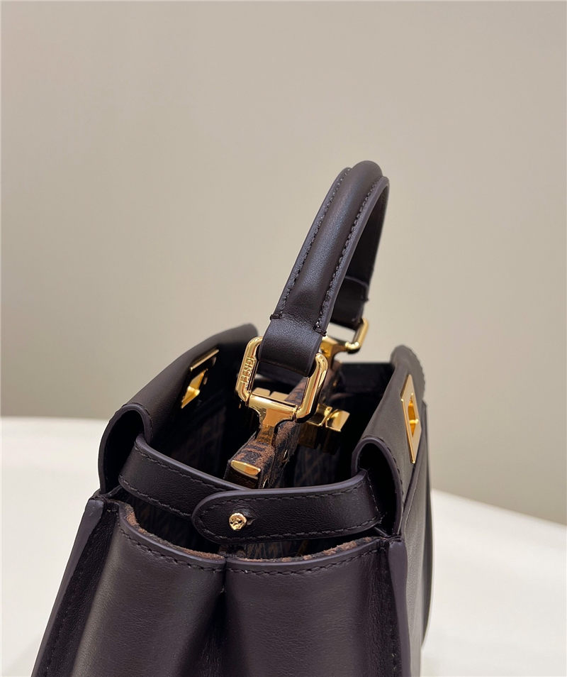 PEEKABOO ICONIC MINI leather bag Coffee High