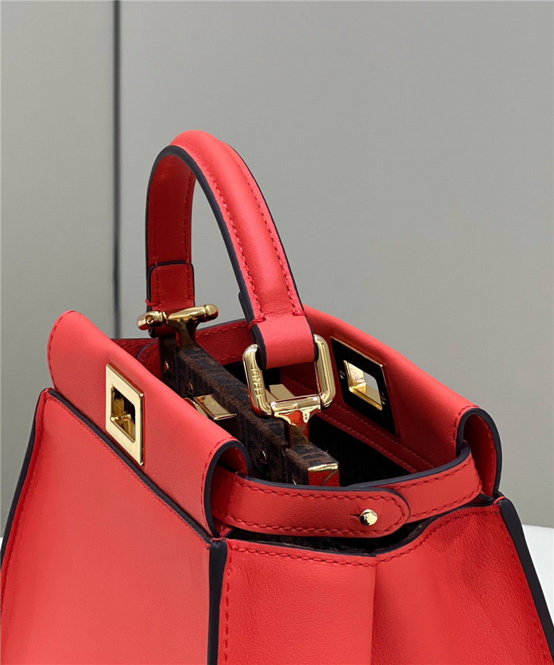 PEEKABOO ICONIC MINI leather bag Orange-Red High