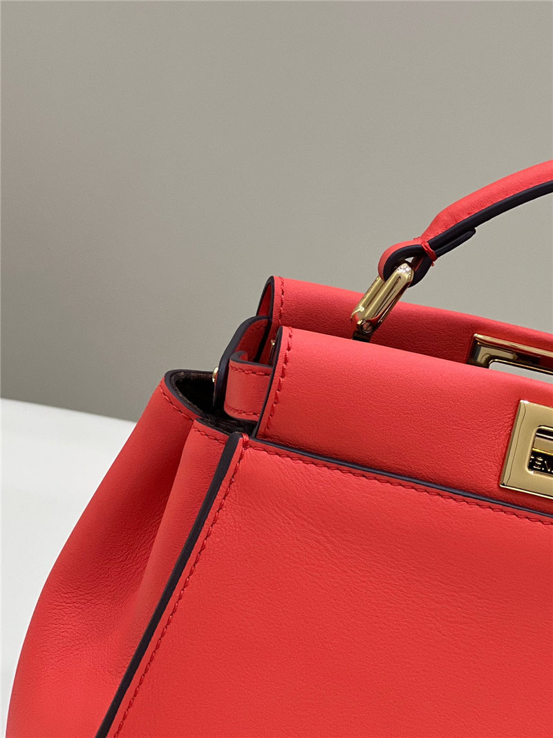 PEEKABOO ICONIC MINI leather bag Orange-Red High