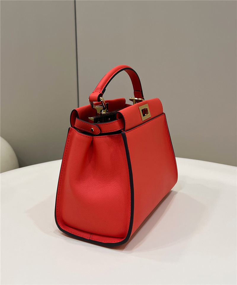 PEEKABOO ICONIC MINI leather bag Orange-Red High