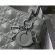 SMALL LADY Dior Cannage Calfskin with Diamond Motif Grey High