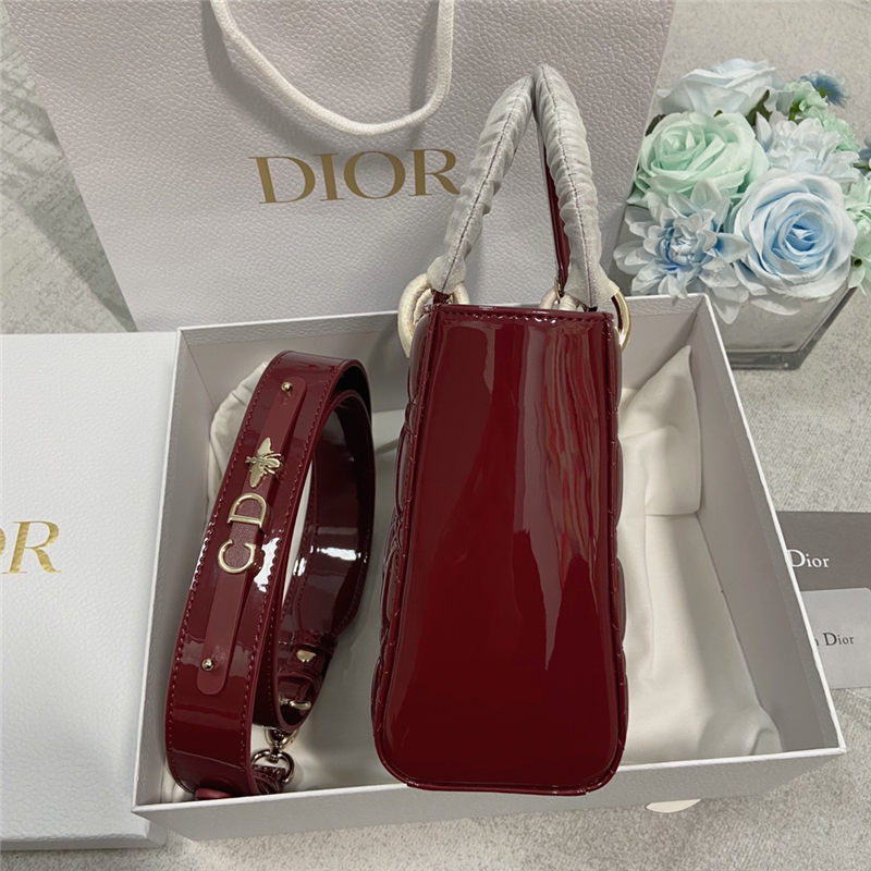 SMALL LADY Dior MY ABCDior BAG Patent Cannage Calfskin High