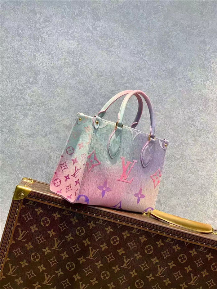 Louis Vuitton ONTHEGO PM Monogram coated canvas Sunrise Pastel M59856 High