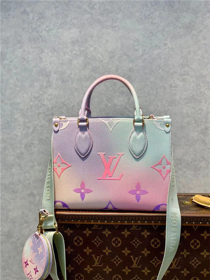 Louis Vuitton ONTHEGO PM Monogram coated canvas Sunrise Pastel M59856 High