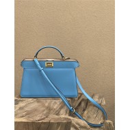 PEEKABOO ISEEU EAST-WEST leather bag Blue High