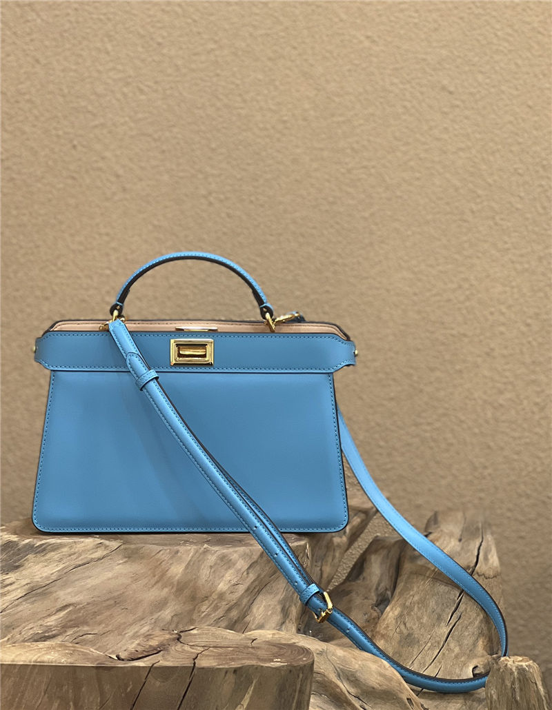 PEEKABOO ISEEU EAST-WEST leather bag Blue High