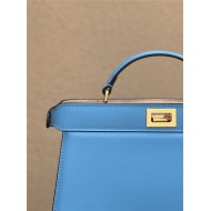 PEEKABOO ISEEU EAST-WEST leather bag Blue High