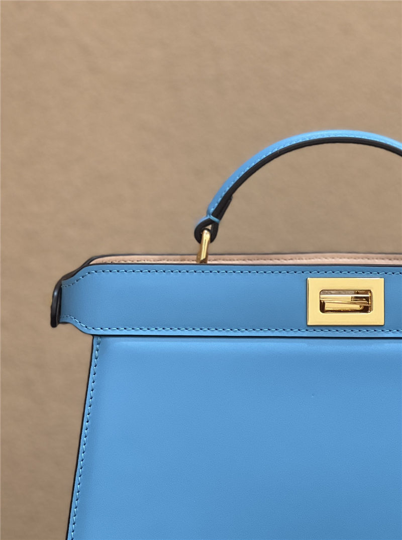 PEEKABOO ISEEU EAST-WEST leather bag Blue High