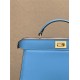 PEEKABOO ISEEU EAST-WEST leather bag Blue High