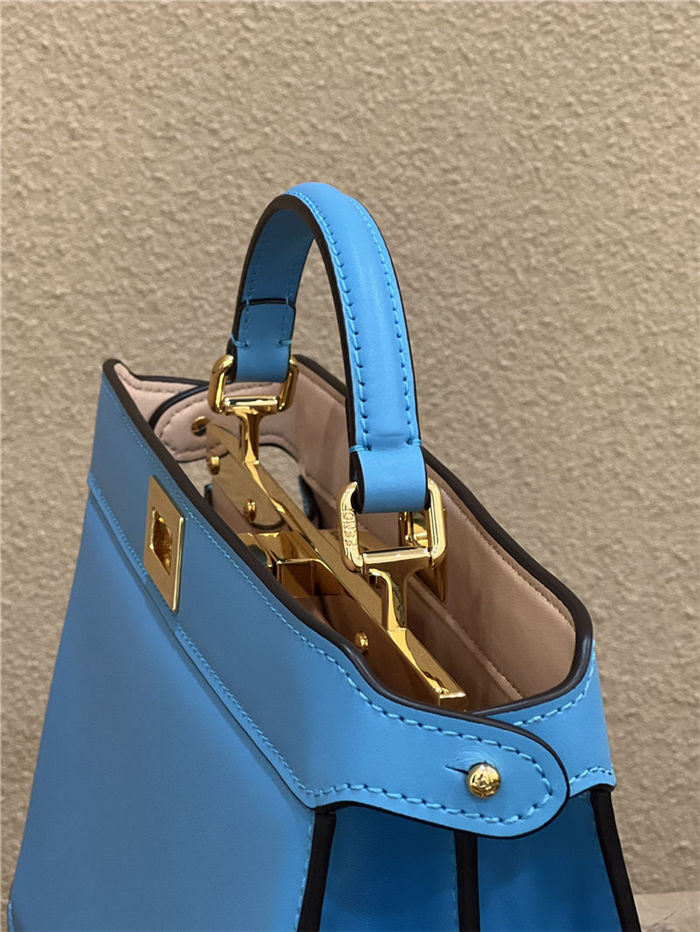 PEEKABOO ISEEU EAST-WEST leather bag Blue High