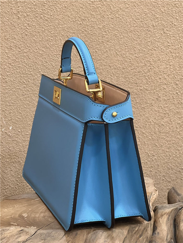 PEEKABOO ISEEU EAST-WEST leather bag Blue High