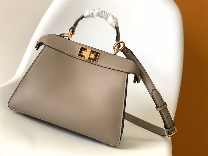 PEEKABOO ISEEU SMALL leather bag Grey High