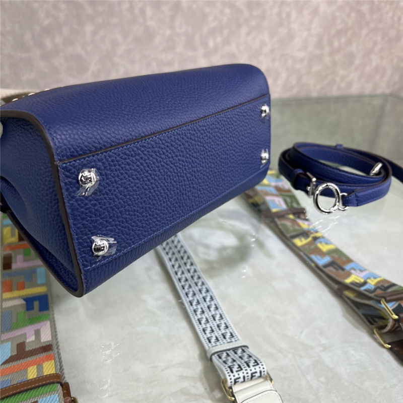 PEEKABOO ICONIC MINI grainy leather Selleria bag Blue High