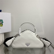 Prada Leather Prada Triangle bag 1BB082 White High